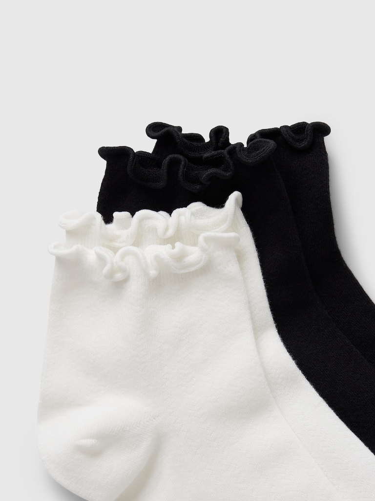Ruffle-Trim Ankle Socks (2-Pack)