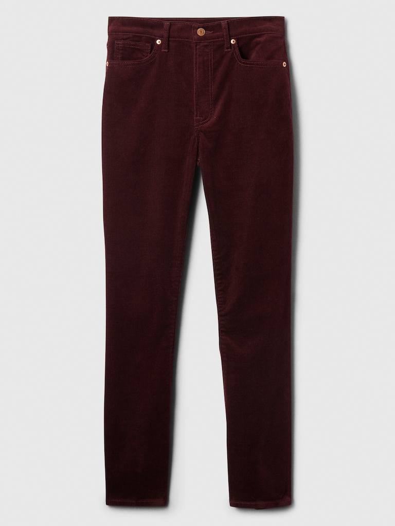 High Rise Vintage Slim Corduroy Pants