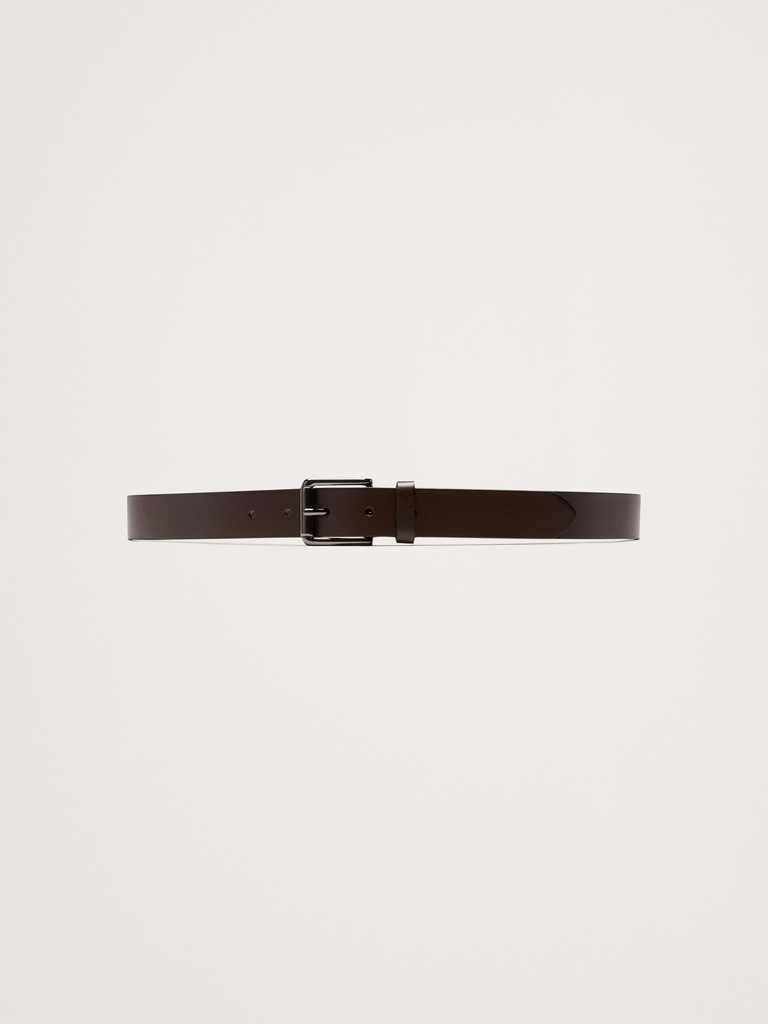 Leather Belt with Beveled Edges