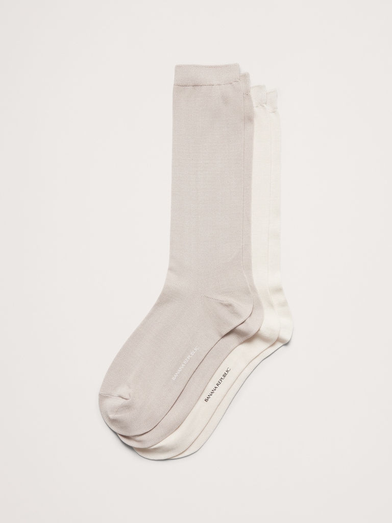 Silk-Blend Trouser Sock 2-Pack