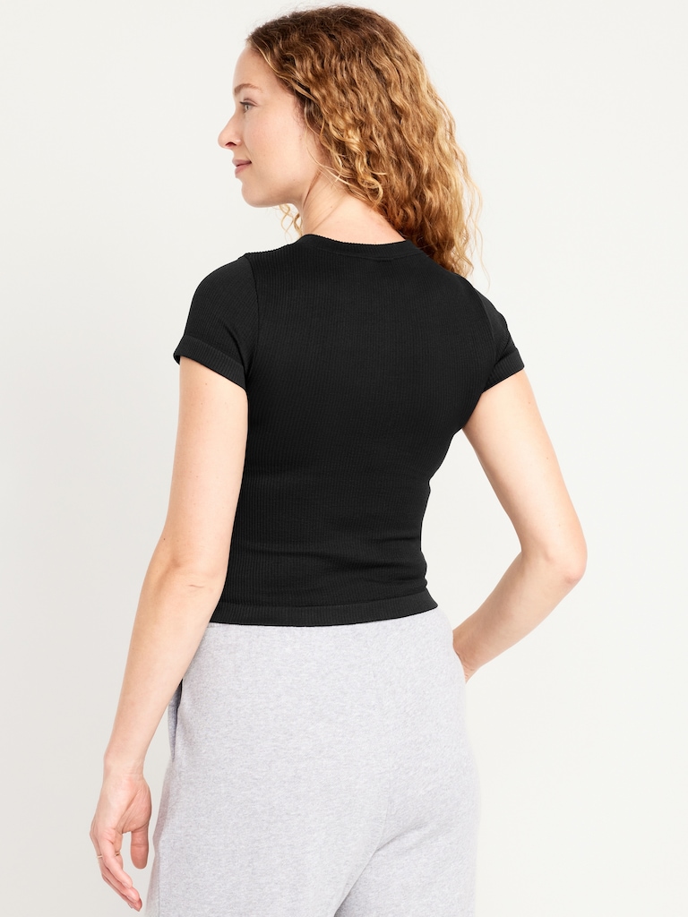 Exhale Seamless Fitted Rib T-Shirt