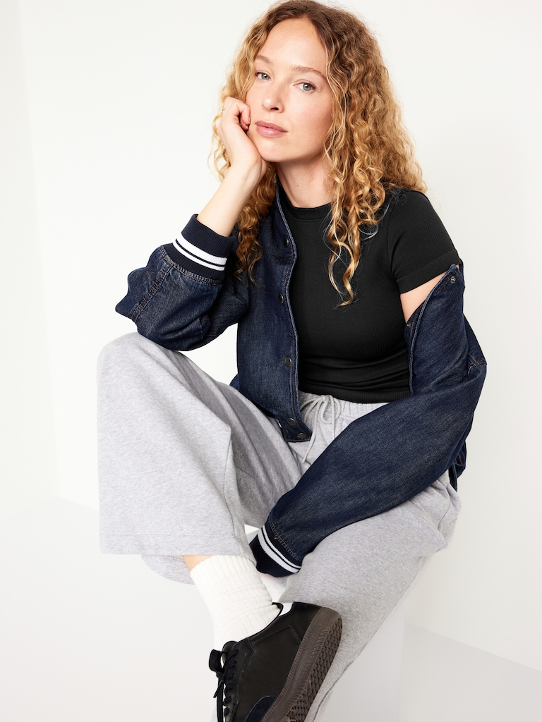 Exhale Seamless Fitted Rib T-Shirt