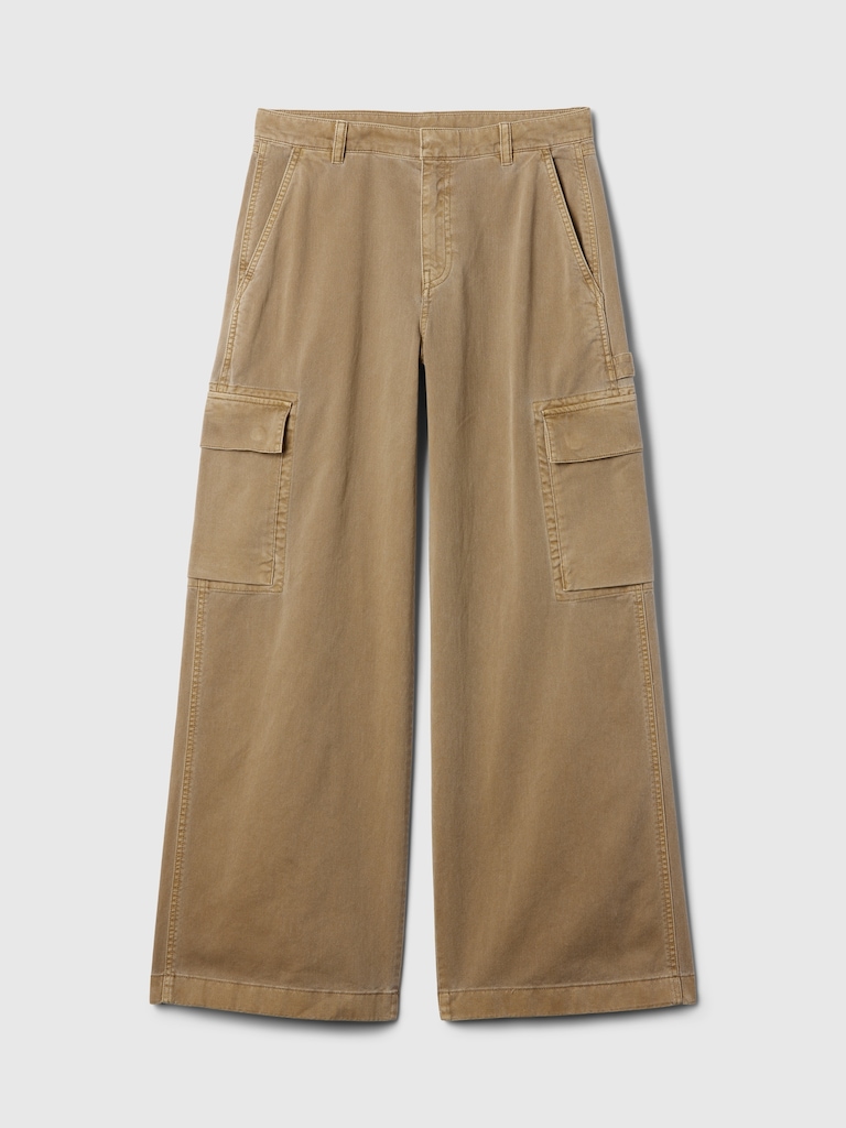 Mid Rise Cargo Baggy Khakis