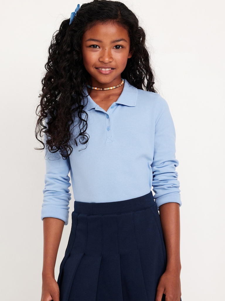Uniform Pique Polo Shirt for Girls