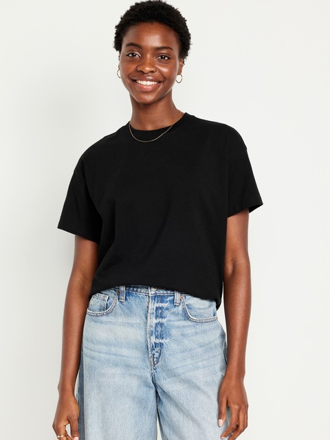 T-shirt Femme Old Navy Taille S - Noir, Fin (sheer), En Polyester/coton, Occasion Très Bon état