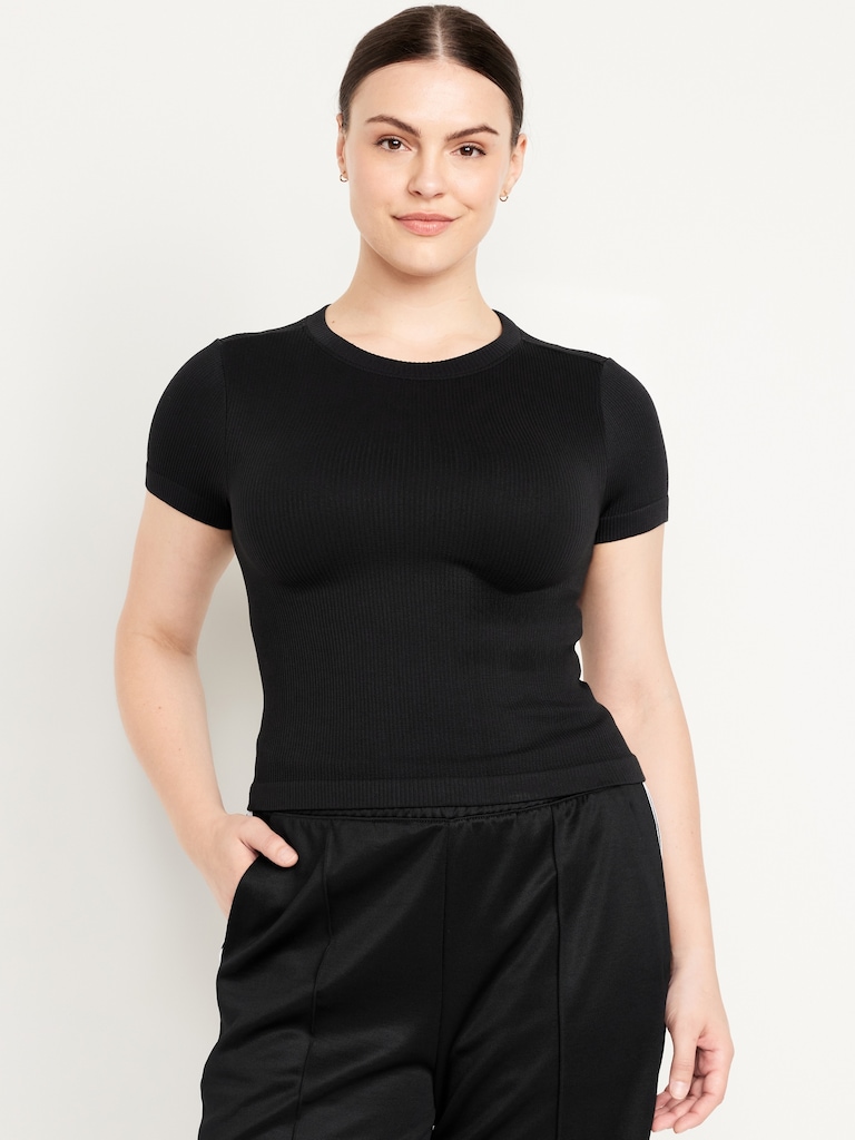 Exhale Seamless Fitted Rib T-Shirt