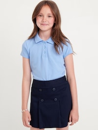 Uniform Pique Polo Shirt for Girls