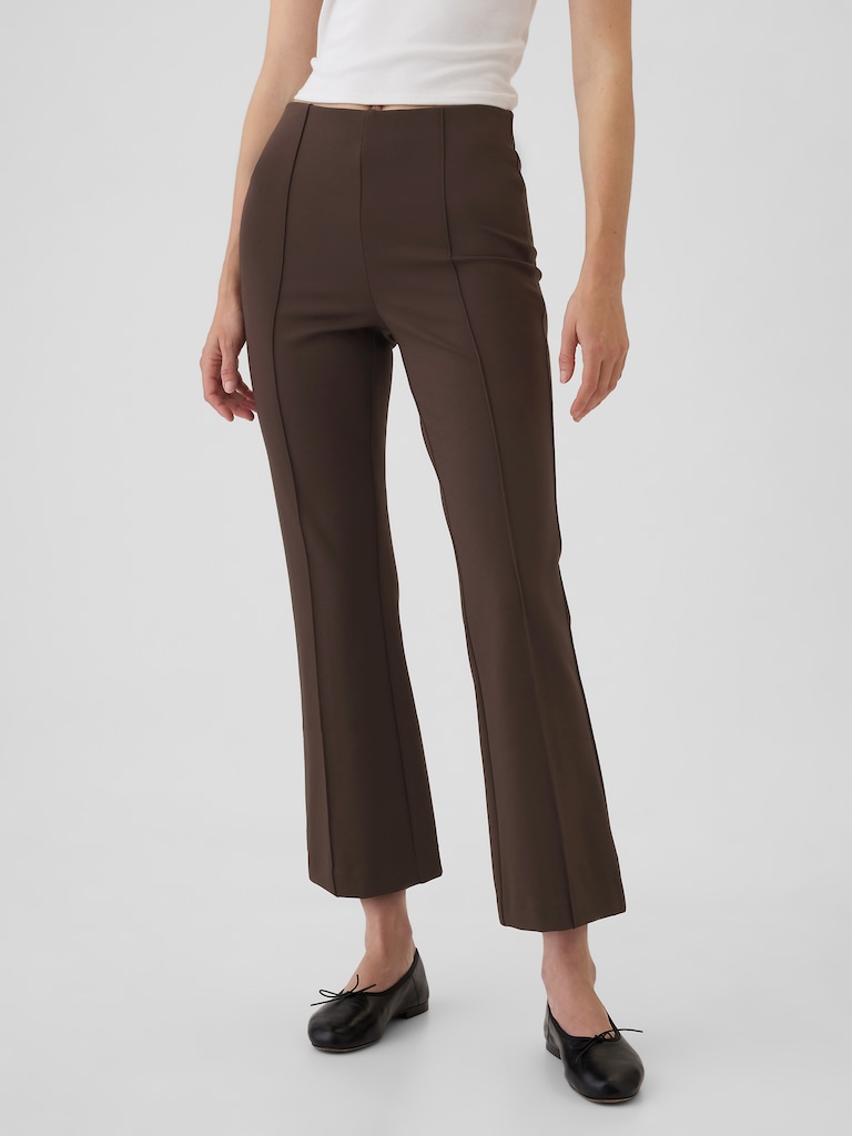 High Rise Double Knit Crop Kick Pants