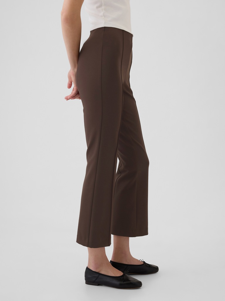 High Rise Double Knit Crop Kick Pants