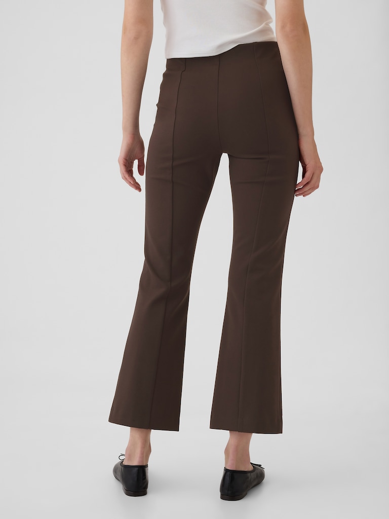 High Rise Double Knit Crop Kick Pants