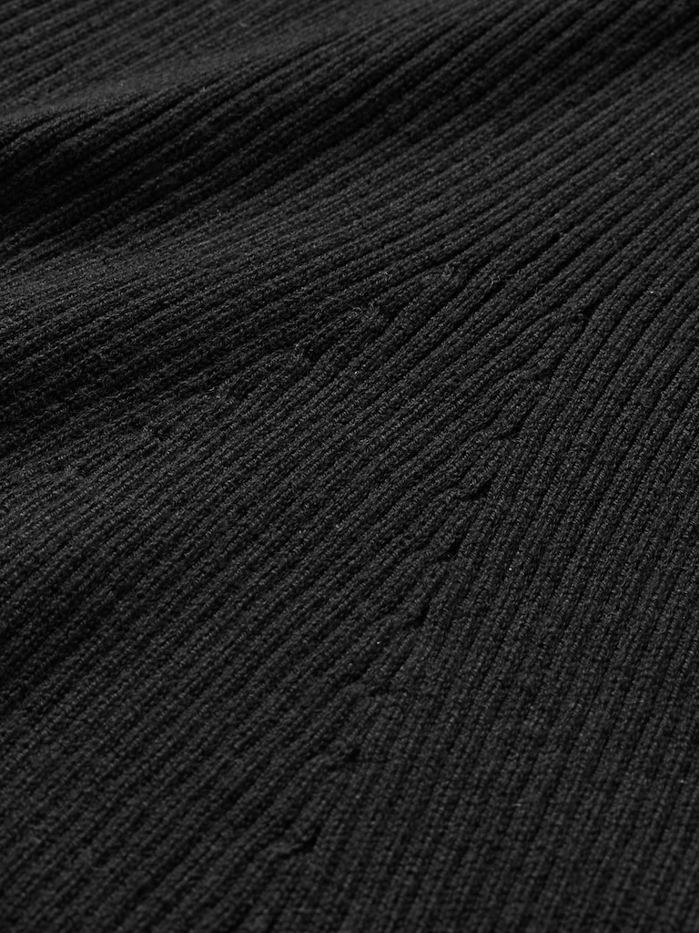 Mockneck Rib Sweater Mini Dress