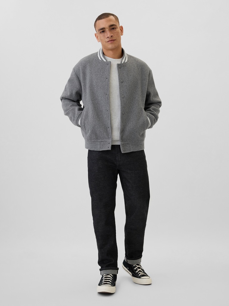 Relaxed Varsity Bomber Jacket