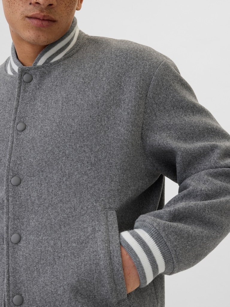 Relaxed Varsity Bomber Jacket