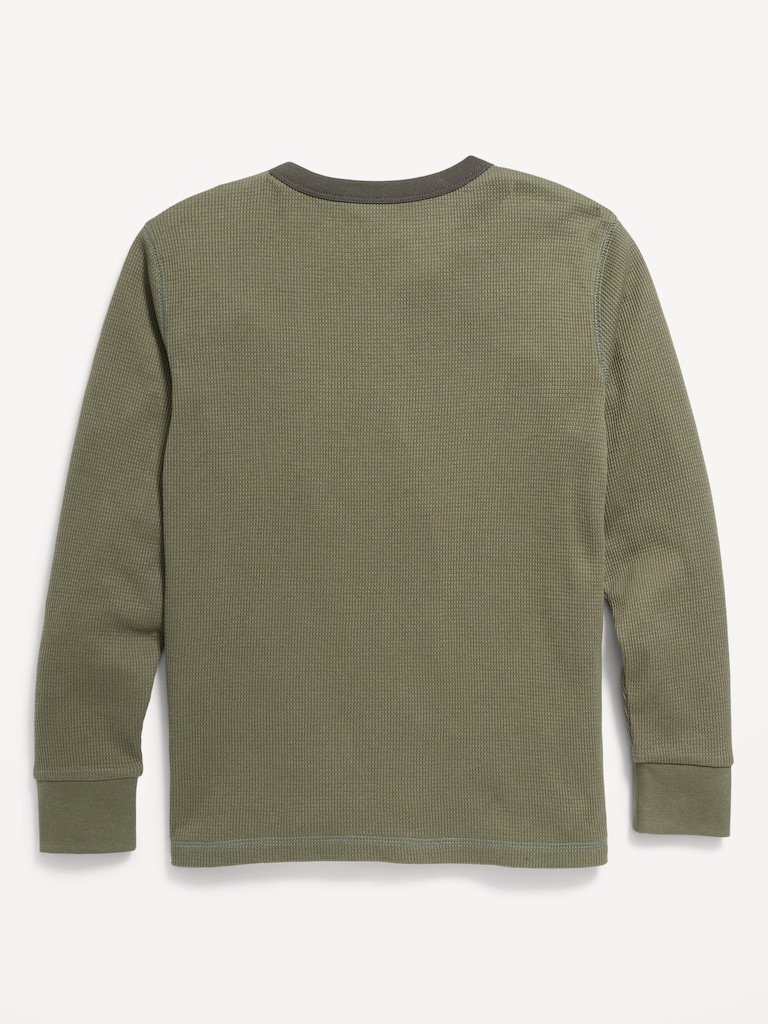 Long-Sleeve Thermal-Knit T-Shirt for Boys
