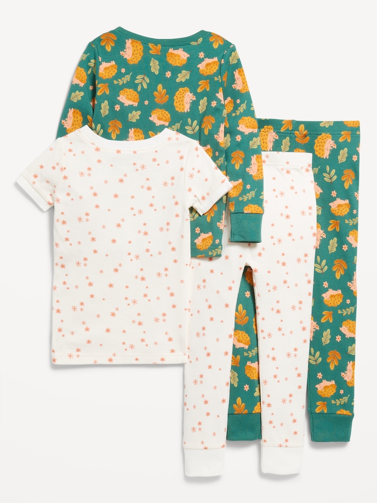 Snug-Fit Pajama 4-Piece Set for Toddler & Baby