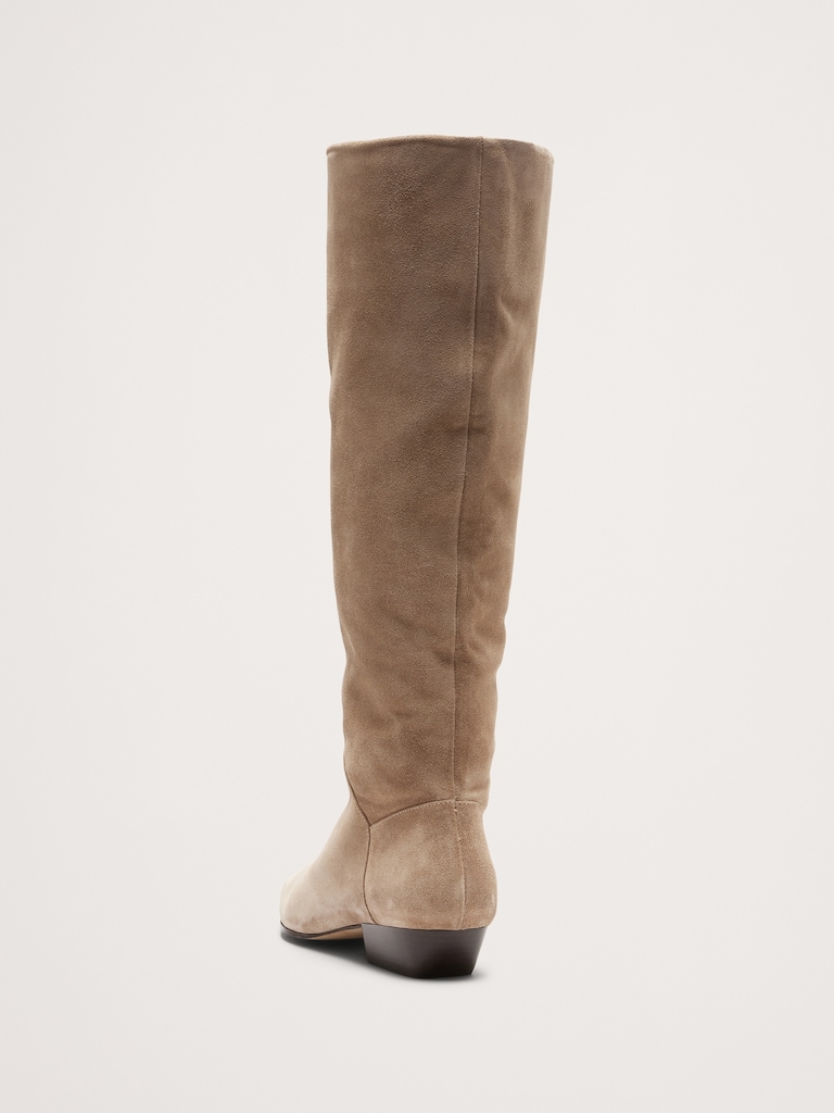 Italian Suede Knee-High Boot