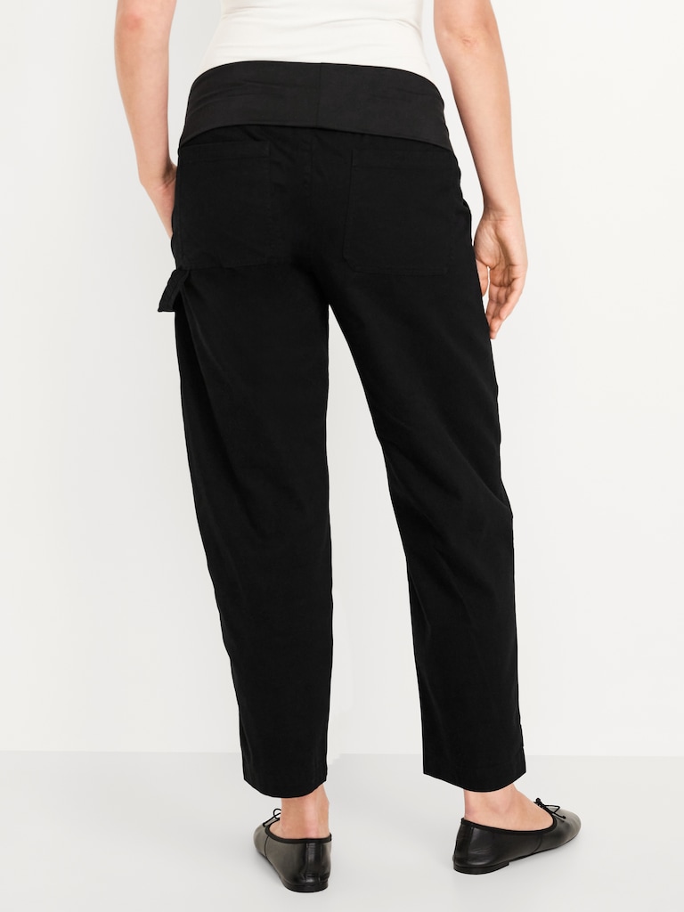 Maternity Rollover Waist Pulla Utility Pants