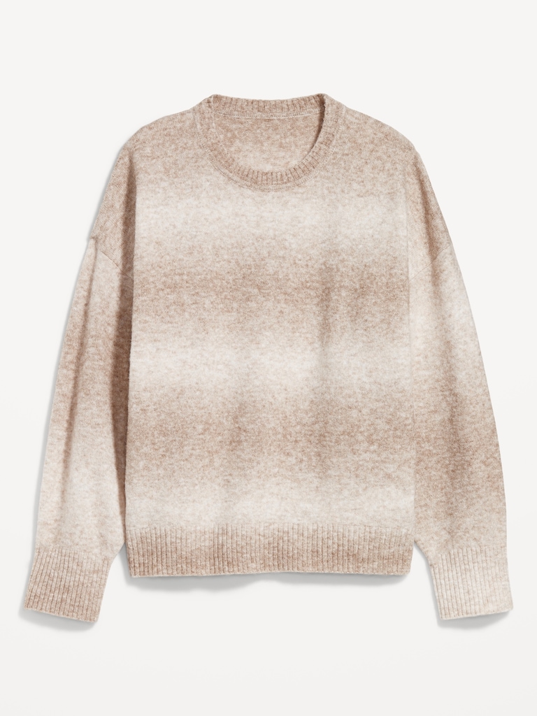 Cozy Crew-Neck Ombré Sweater