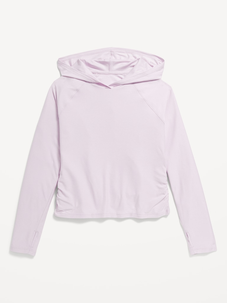 CloudMotion Side-Ruched Hoodie for Girls