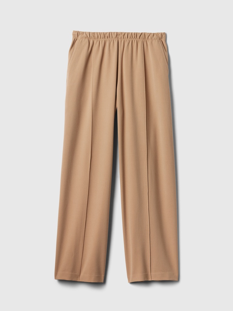Wide-Leg Seamed Easy Pants