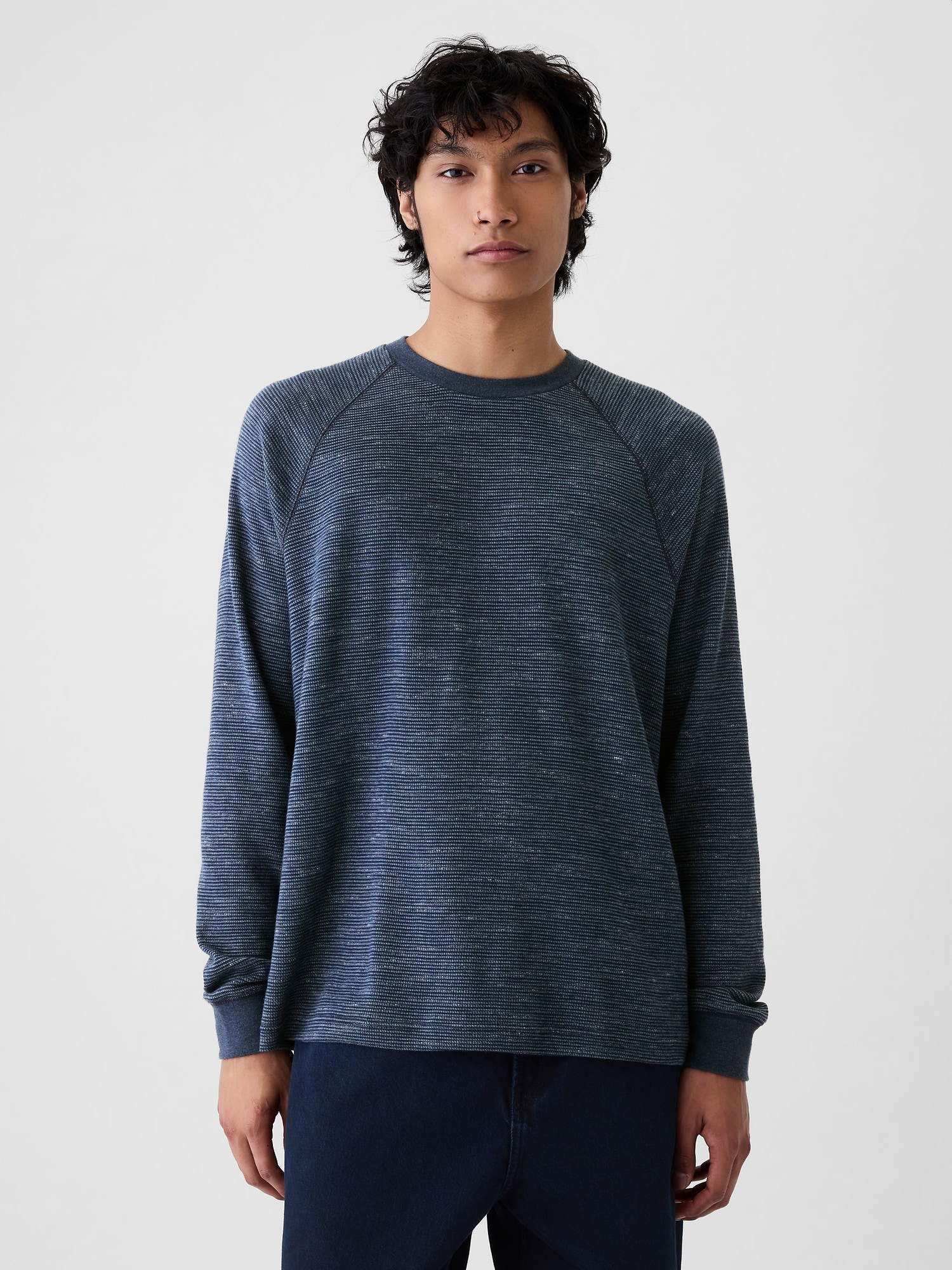 Waffle-Knit Raglan T-Shirt | Gap