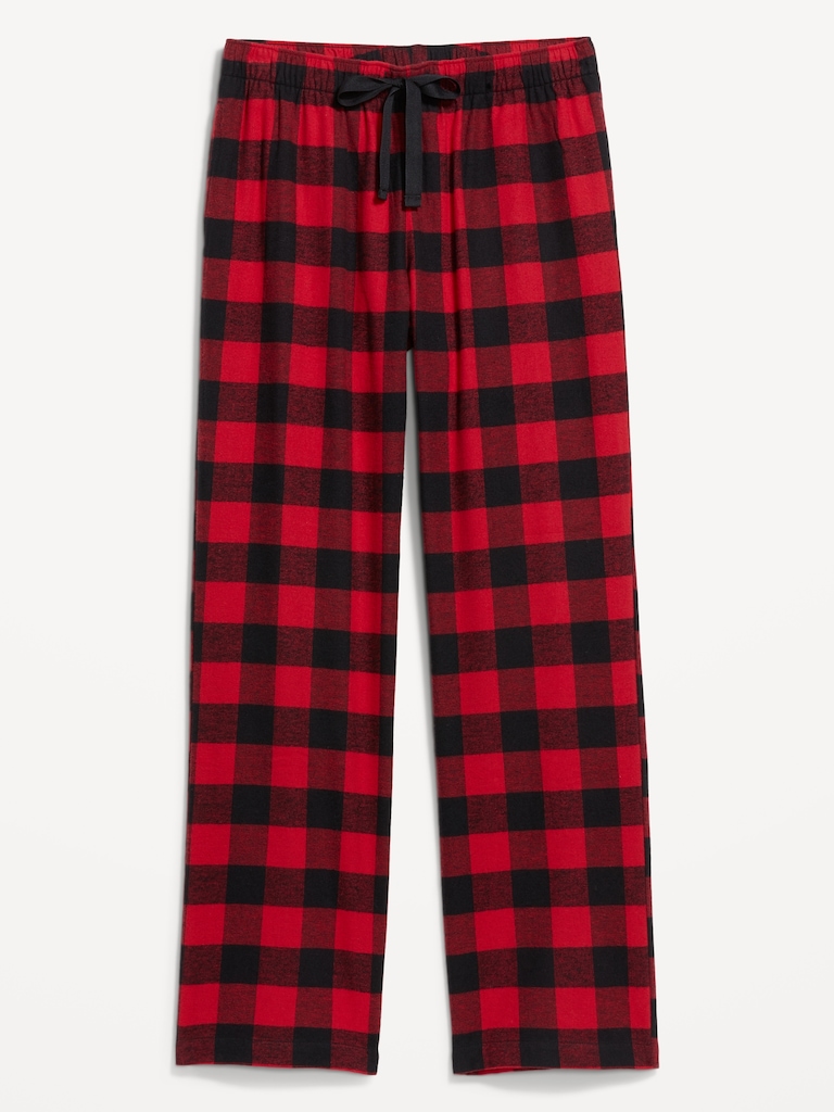 Mid-Rise Flannel Pajama Pants for Women