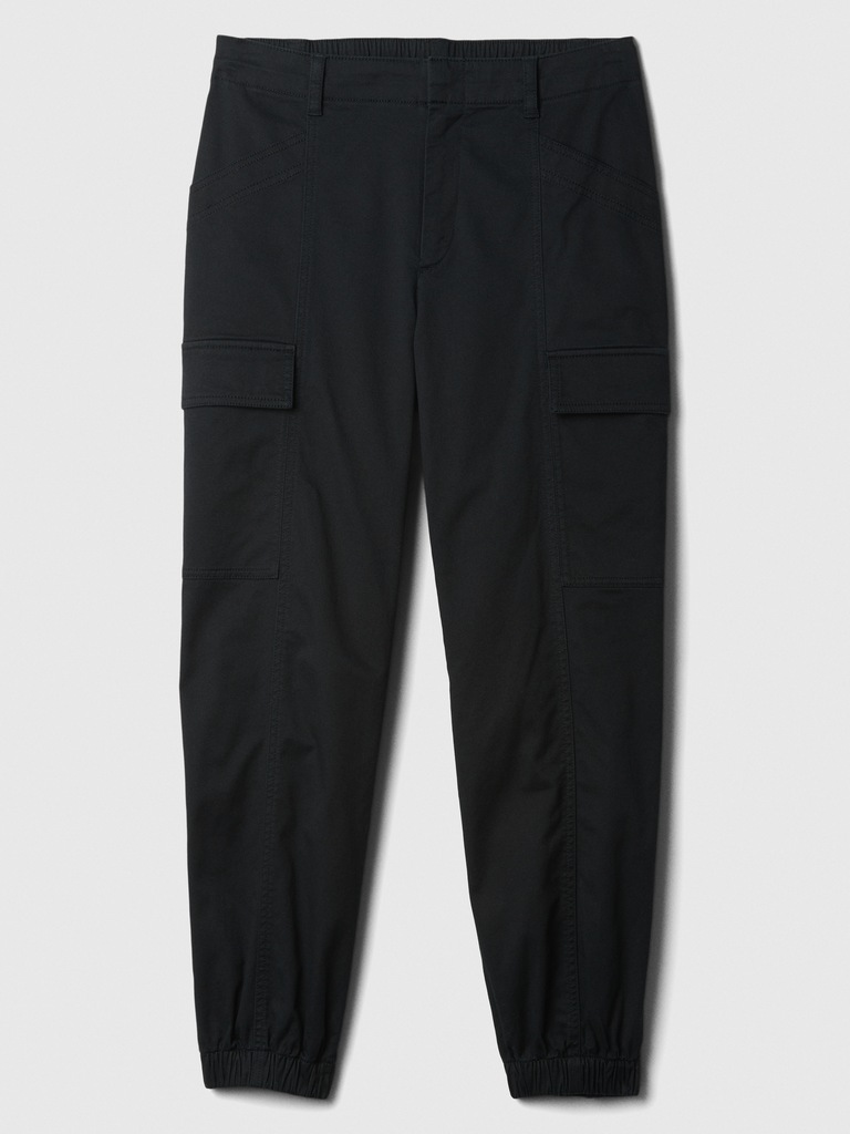 Mid Rise Downtown Khaki Cargo Joggers