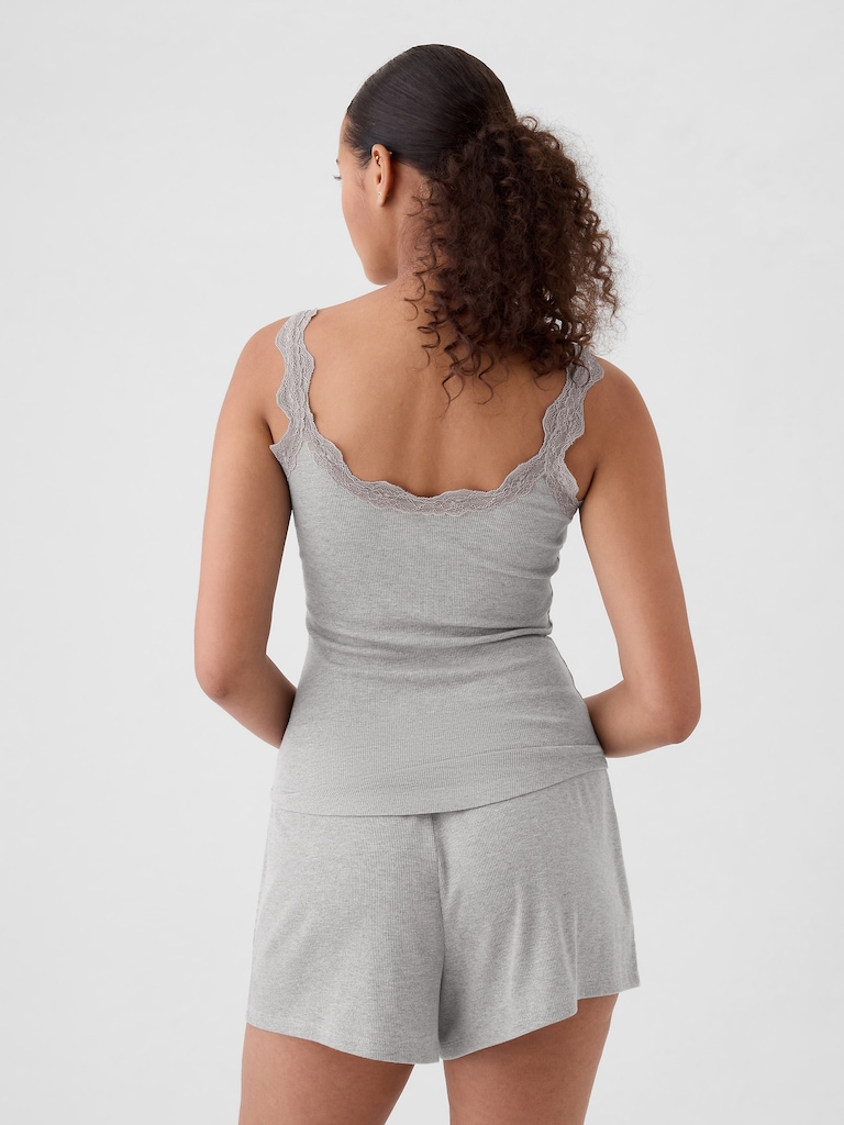 Mini Rib Lace PJ Tank Top