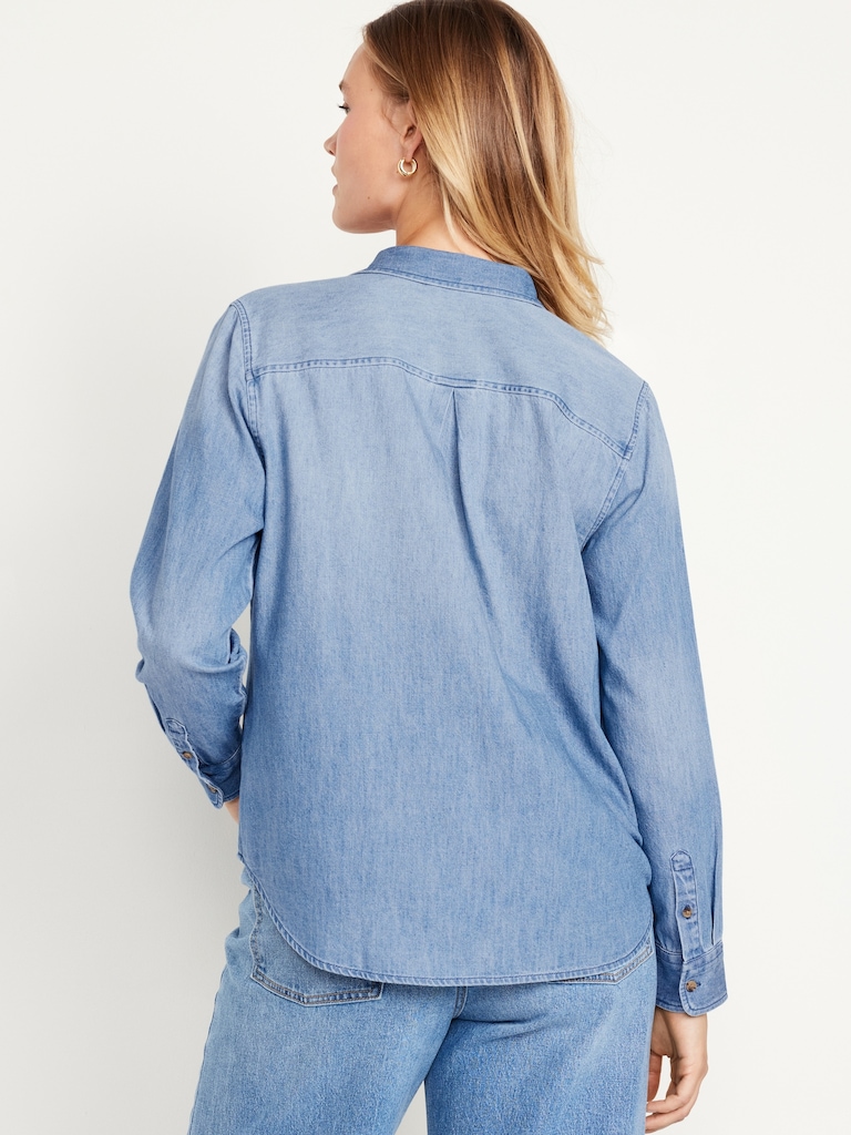 Classic Button-Down Jean Shirt