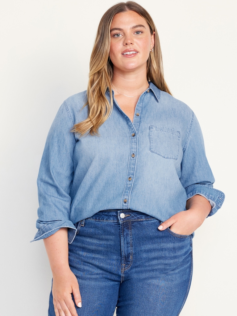 Classic Button-Down Jean Shirt