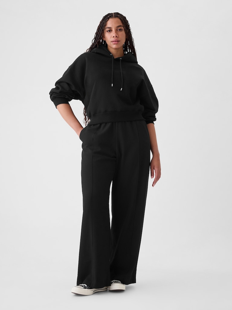 Wide-Leg Seamed Easy Pants