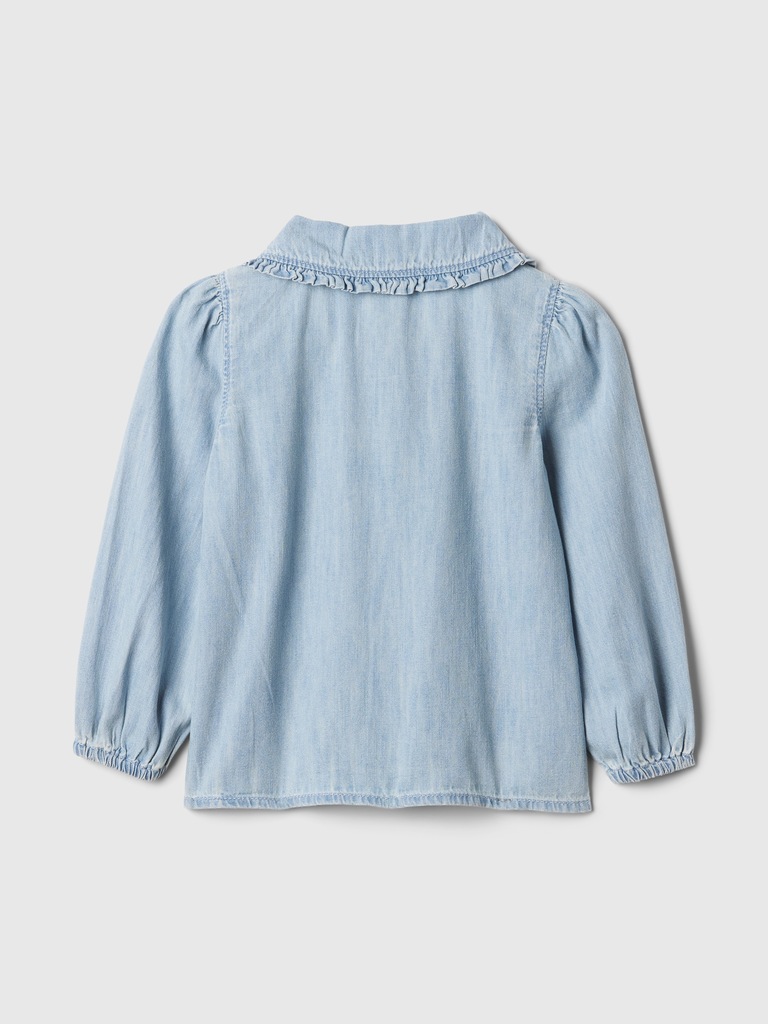 Baby & Toddler Denim Ruffle Collar Shirt