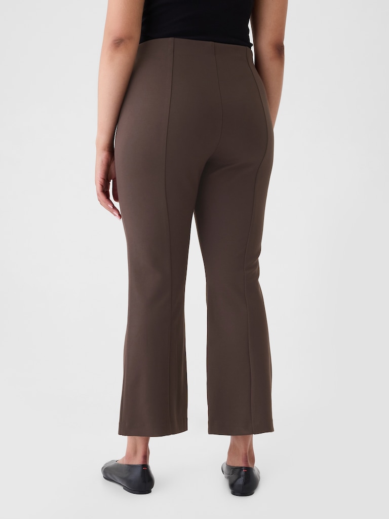 High Rise Double Knit Crop Kick Pants