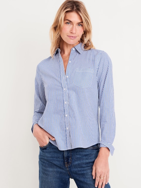 Women's Blue Button-Down Shirts | Old Navy