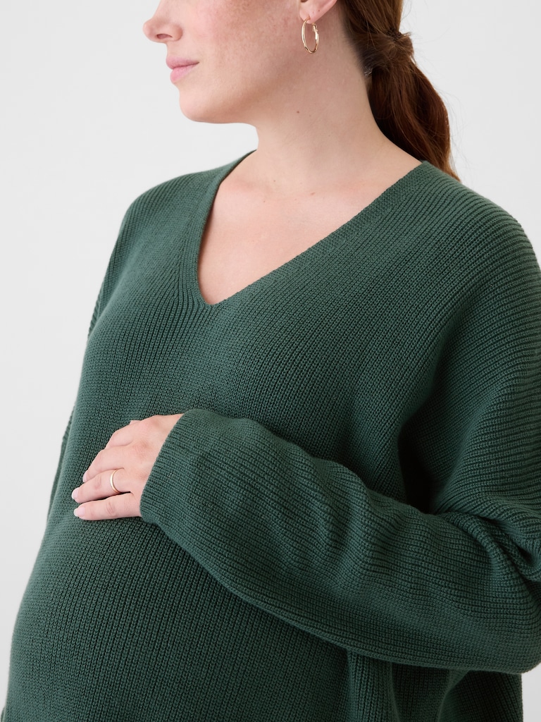 Maternity V-Neck Sweater