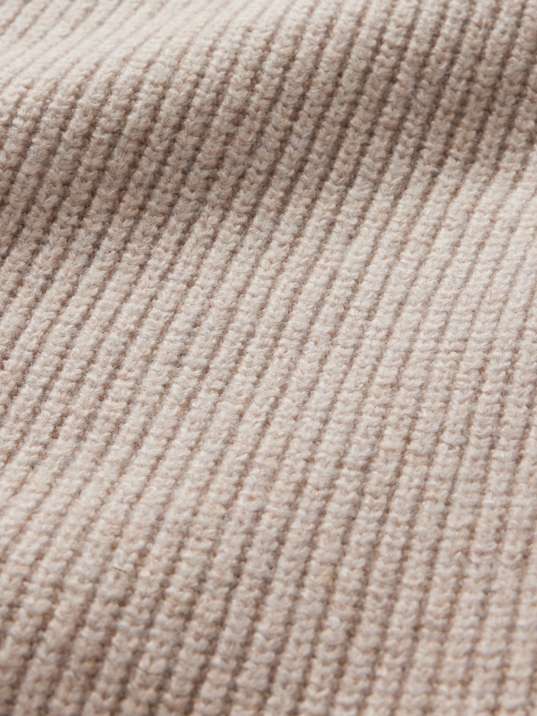 CashSoft Shaker-Stitch Mini Sweater Dress