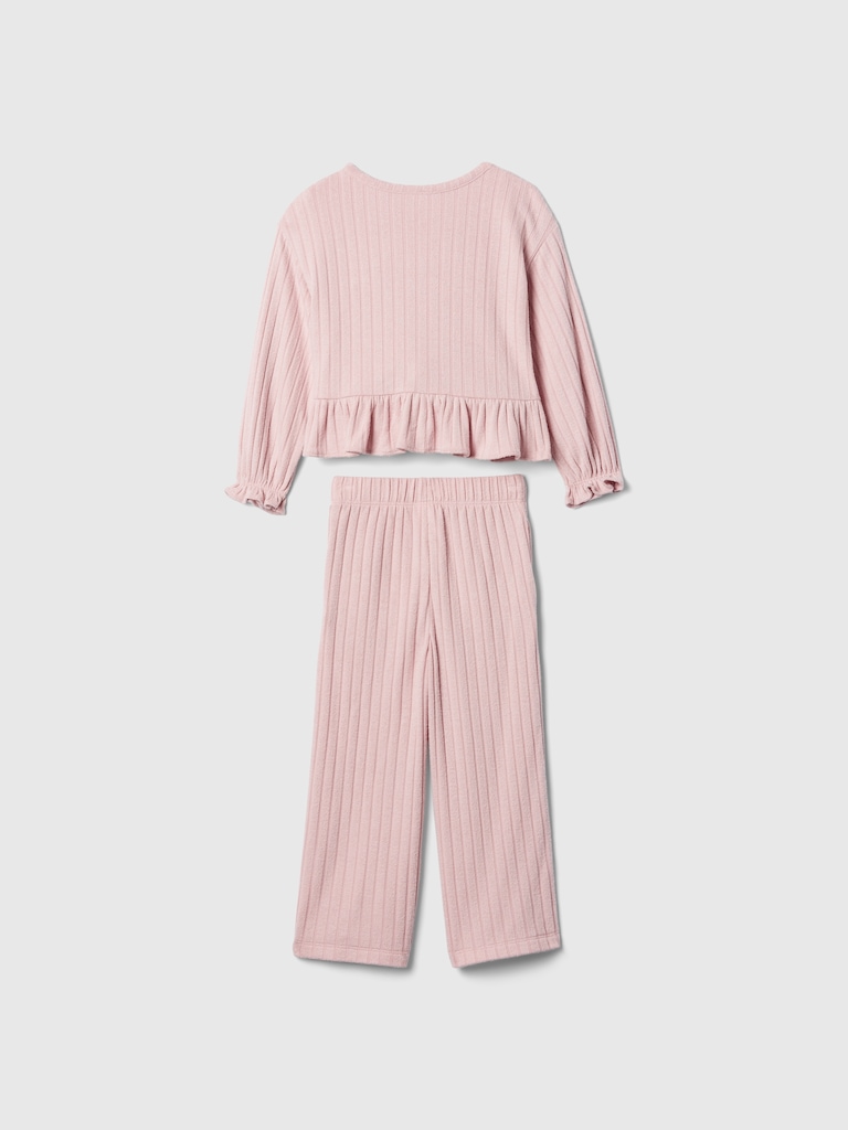 Baby & Toddler Softspun Ruffle Rib Outfit Set