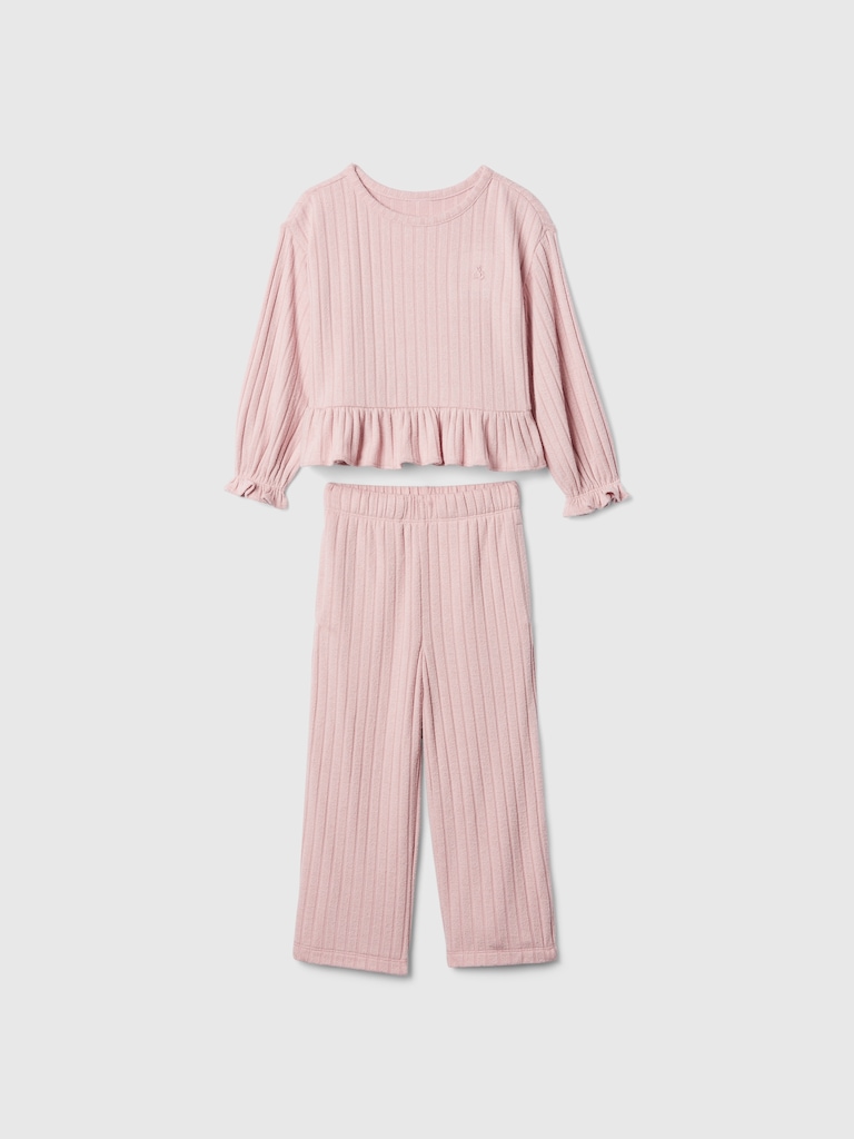 Baby & Toddler Softspun Ruffle Rib Outfit Set