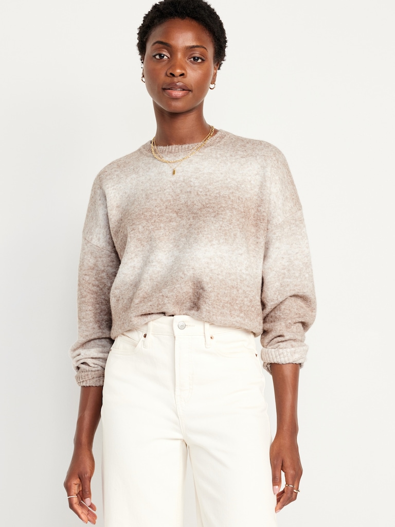 Cozy Crew-Neck Ombré Sweater