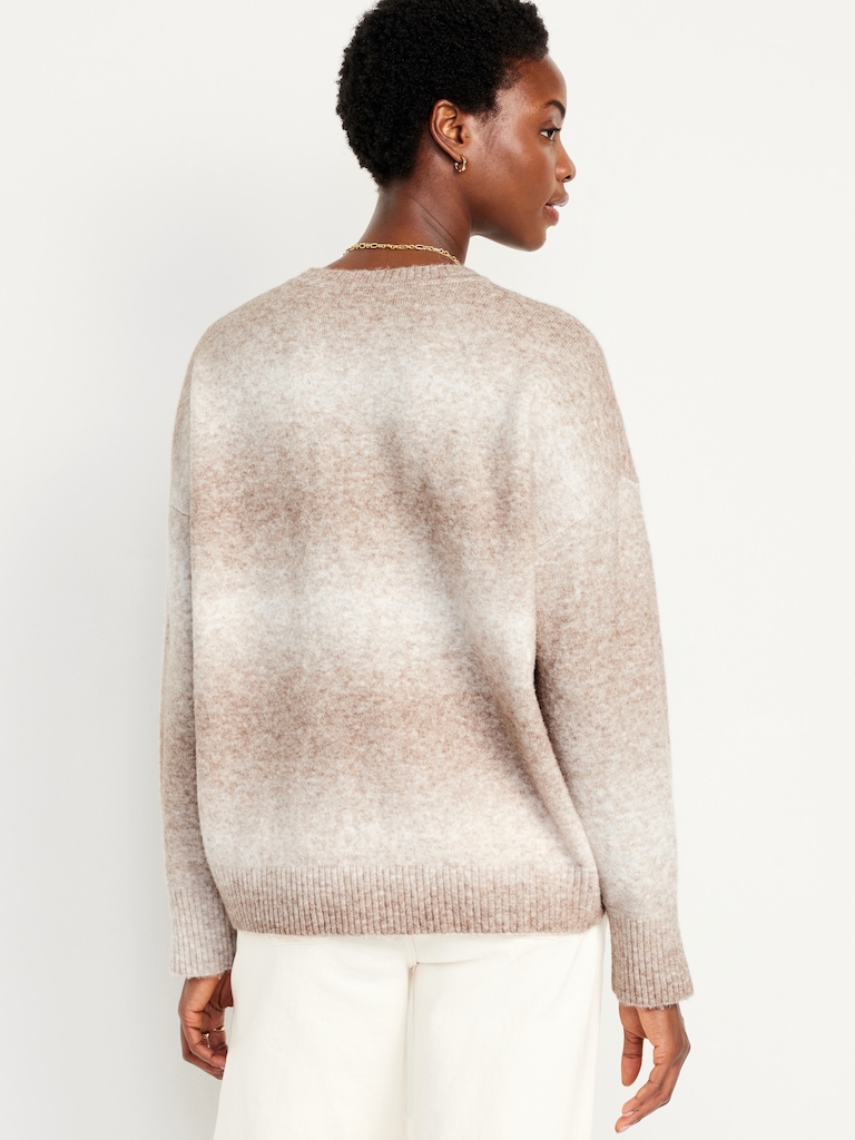 Cozy Crew-Neck Ombré Sweater