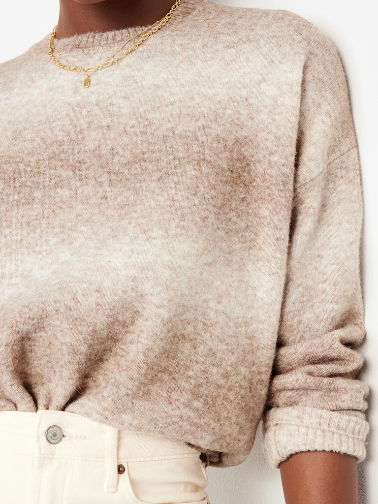 Cozy Crew-Neck Ombré Sweater