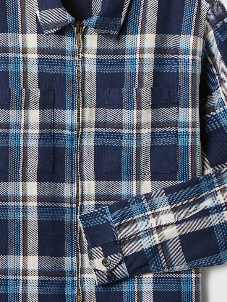 Heavyweight Flannel Full-Zip Shirt Jacket