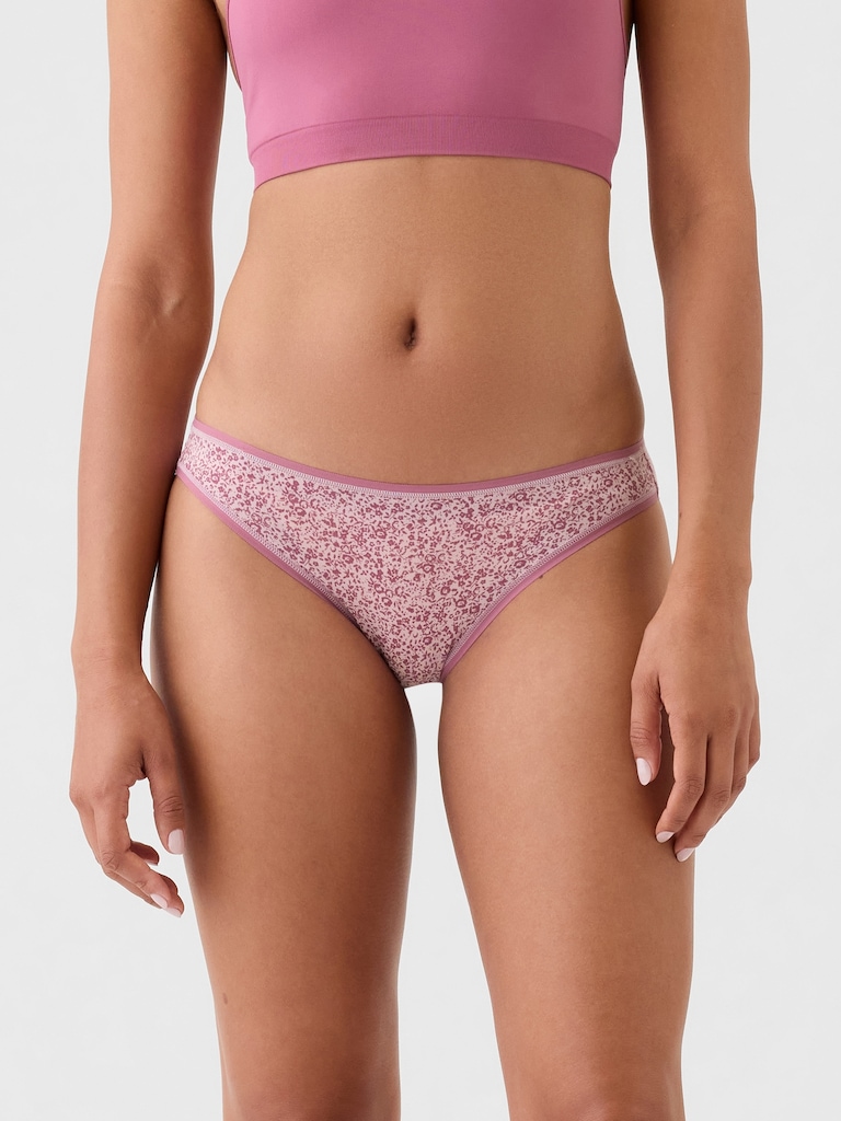 Culotte bikini en coton biologique extensible