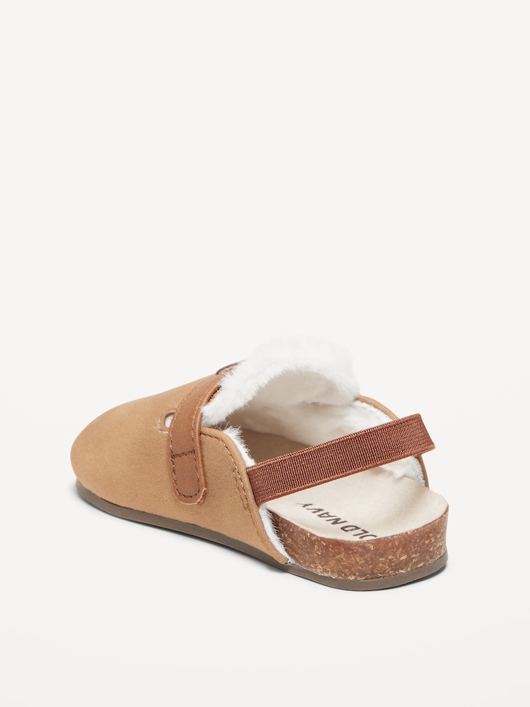 Unisex Faux-Suede Buckled Clog Shoes for Baby