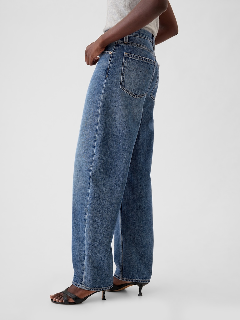 High Rise Barrel Jeans