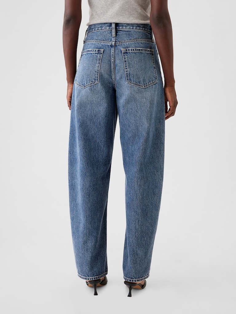 High Rise Barrel Jeans