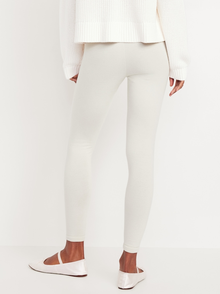 High-Waisted Fleece-Lined Fashion Layering Leggingss