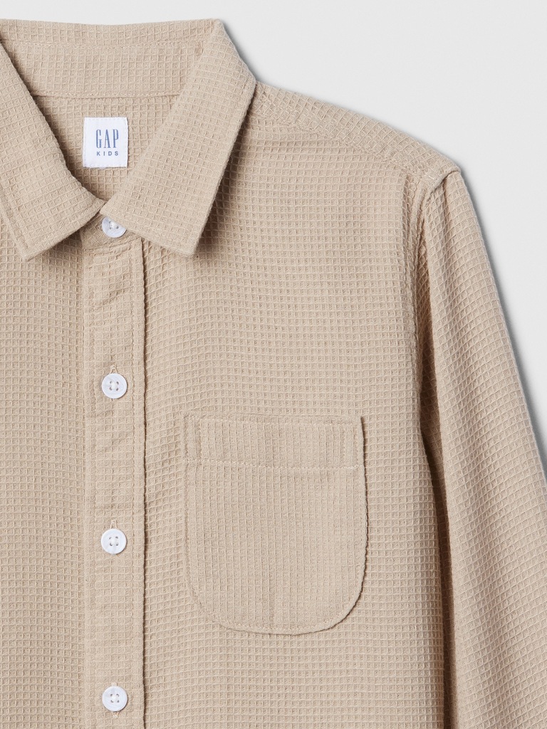 Kids Waffle-Knit Shirt