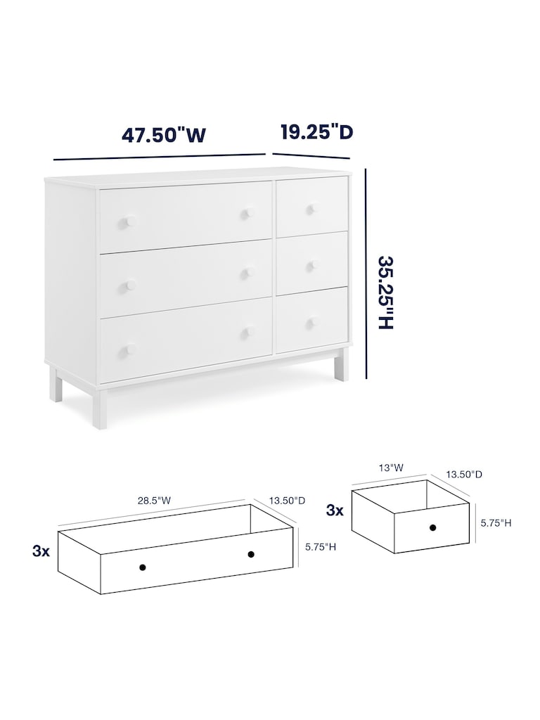babyGap Legacy Knobs 6 Drawer Dresser