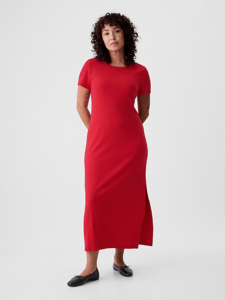 Modern Rib Maxi T-Shirt Dress